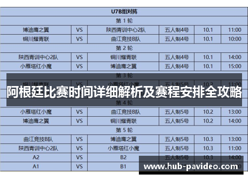 阿根廷比赛时间详细解析及赛程安排全攻略